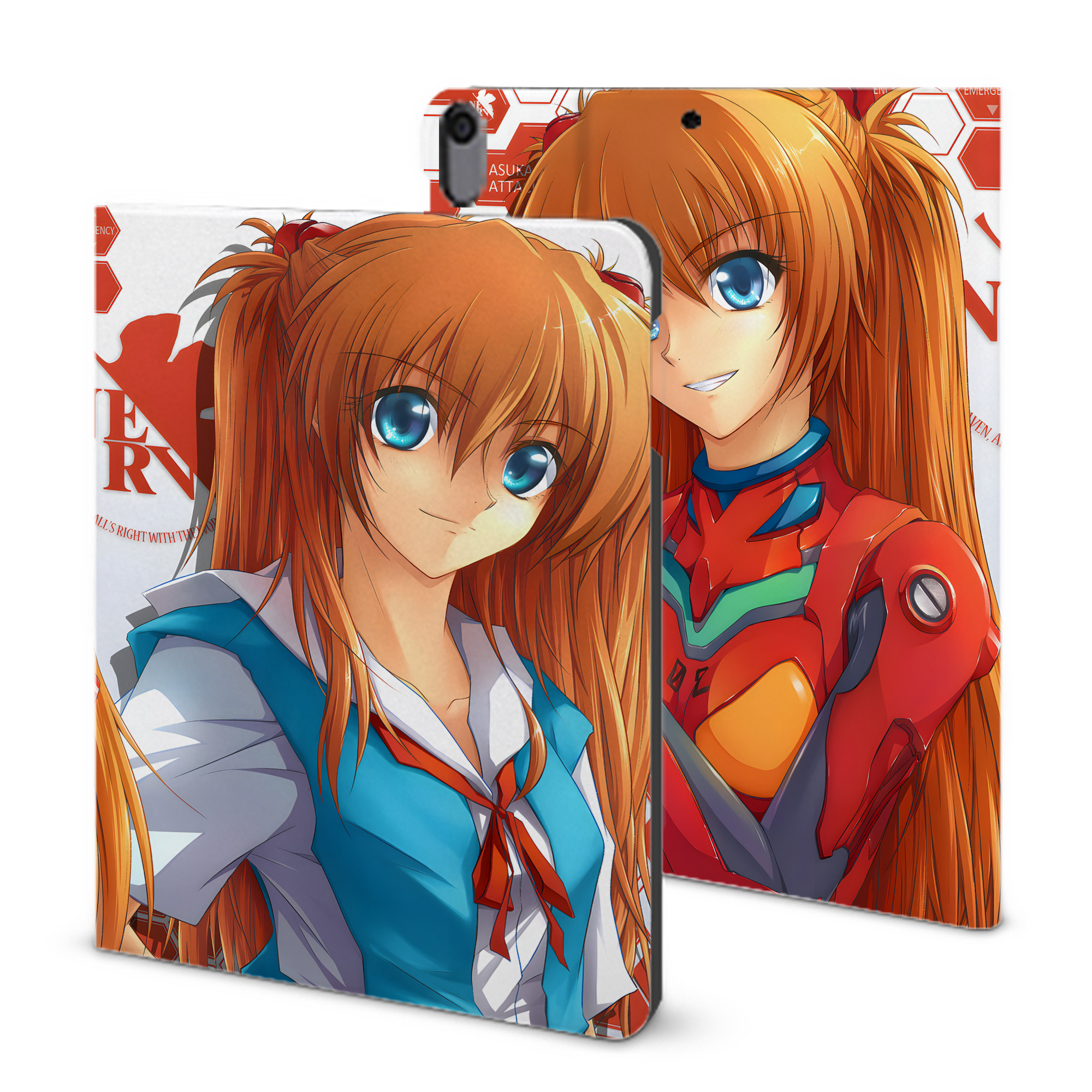 （画像用） EVA 新世紀エヴァンゲリオン IPad ケース ブック型 PUレザー TPU 耐衝撃 軽量 薄型 ペン収納なし 全面保護 IPad 各モデル対応